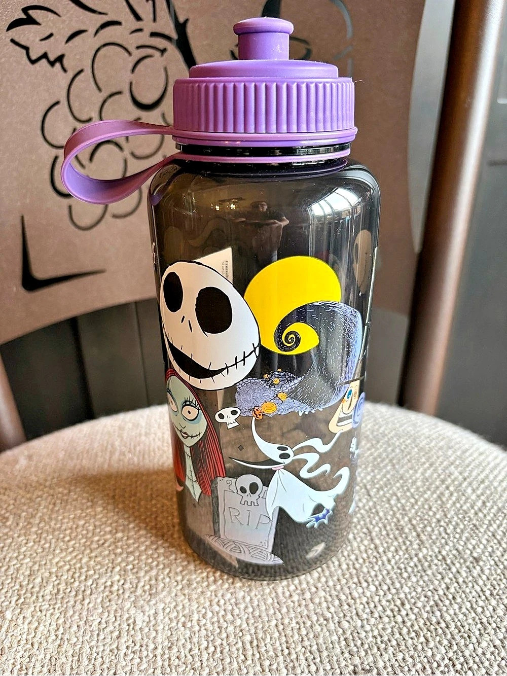 Disney The Nightmare Before Character Water Bottle Black